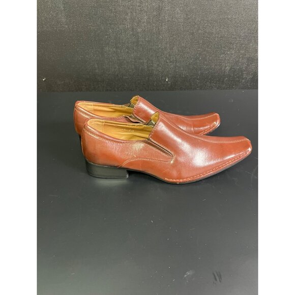 Miko Lottti Men\'s Brown Square tip Leather shoes Size 7.5 New! SKU 1870